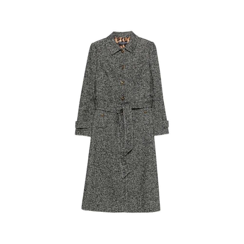 Dolce & Gabbana Grey Coats - Single Breasted Coats Women